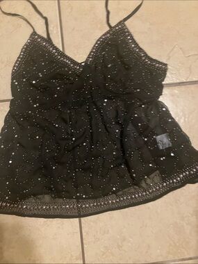 Live 4 Truth Black Beaded Camisole Top